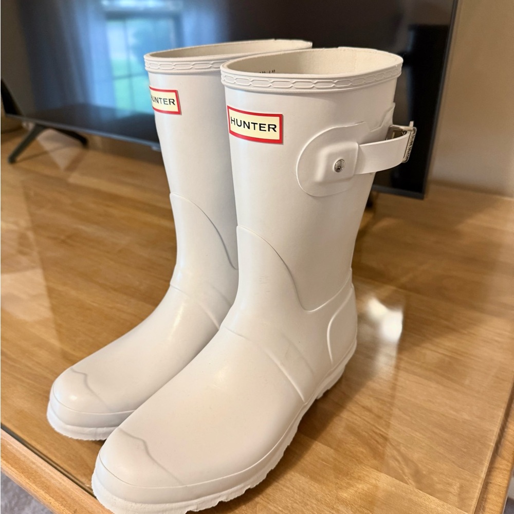 NWOT Hunter Women’s White Rain Boots